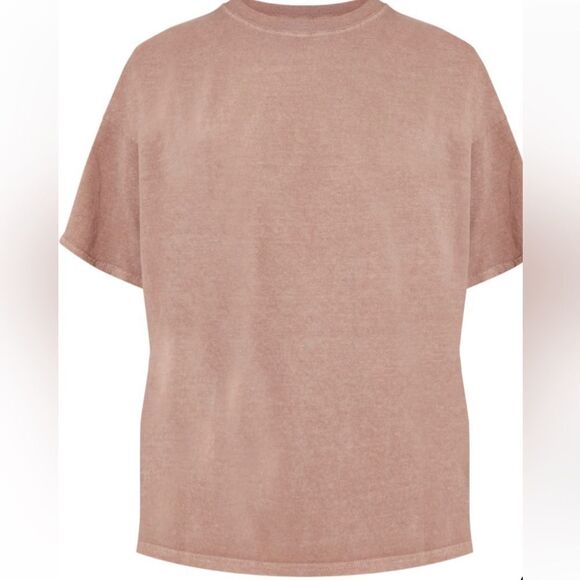PrettyLittleThings Mocha Huntington Beach Back Print Oversized‎ Tee S NWT IN PKG - Picture 3 of 7